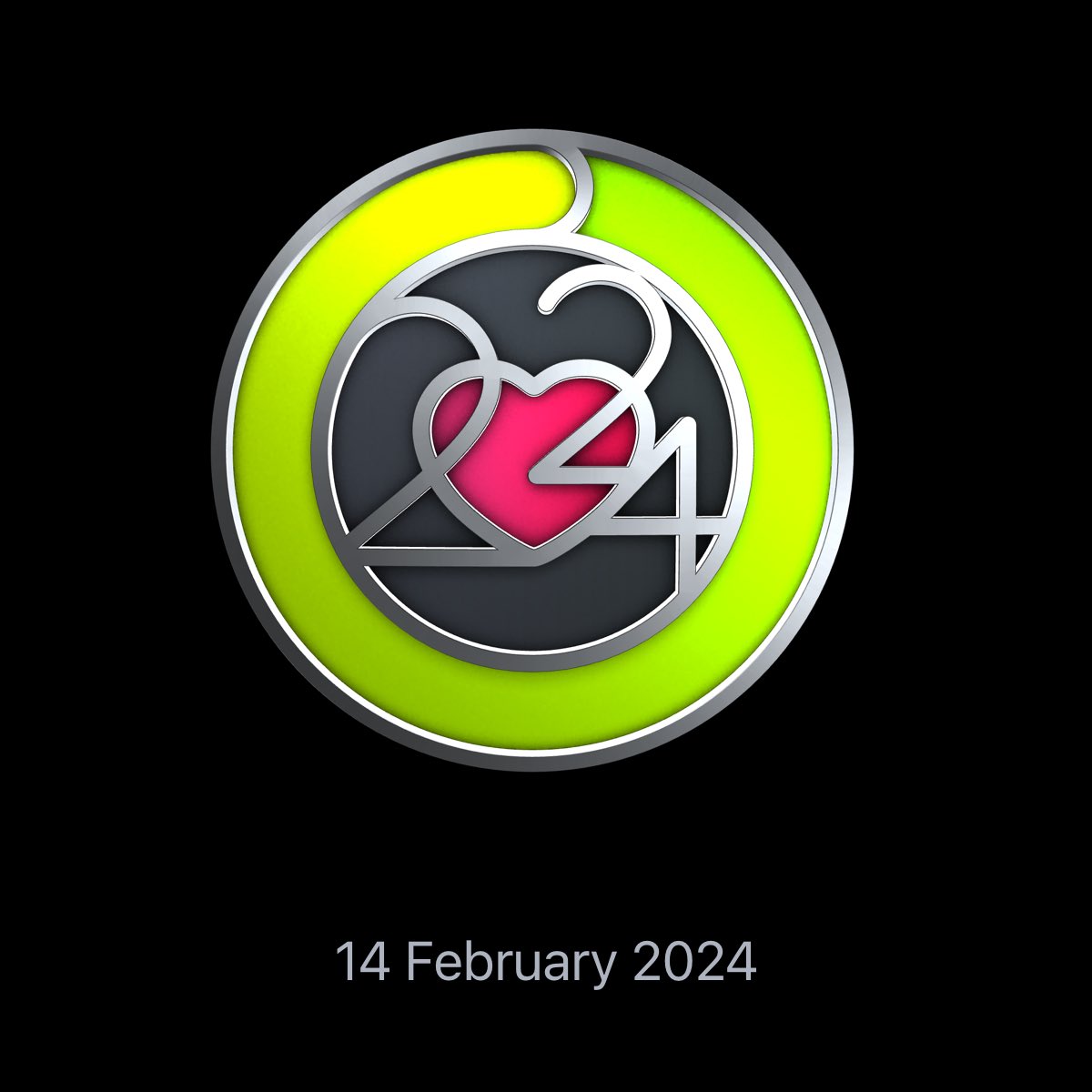 talex2's tweet photo. I closed my Exercise ring on Valentine’s Day to get this award. https://t.co/rYYuWx0Iz1