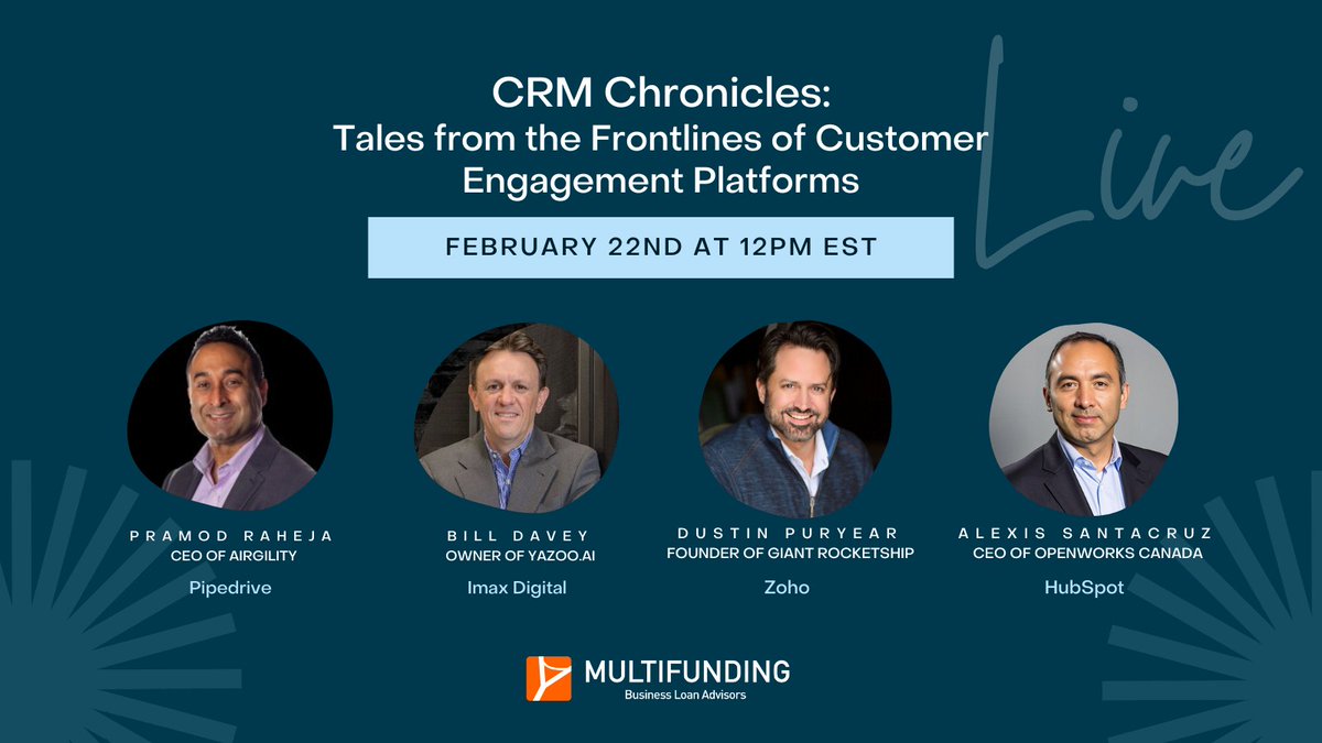amikassar's tweet image. Join us for an engaging panel discussion where regular business owners show us how they use their Customer Relationship Management (CRM) tools. 
Click here to register: bit.ly/3ut9zzV
#CRM #Pipedrive #ImaxDigital #Zoho #HubSpot #CustomerRelationshipManagement