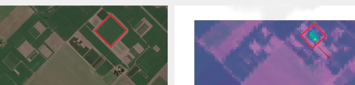 Inner_Plant's tweet photo. Satellite Detection in Argentina

Images from a #satellite show a test field in Argentina planted with “always-on” #InnerSoy plants. On the right a clear signal from the plants is visible. #agtech https://t.co/iRjnhvFPeq