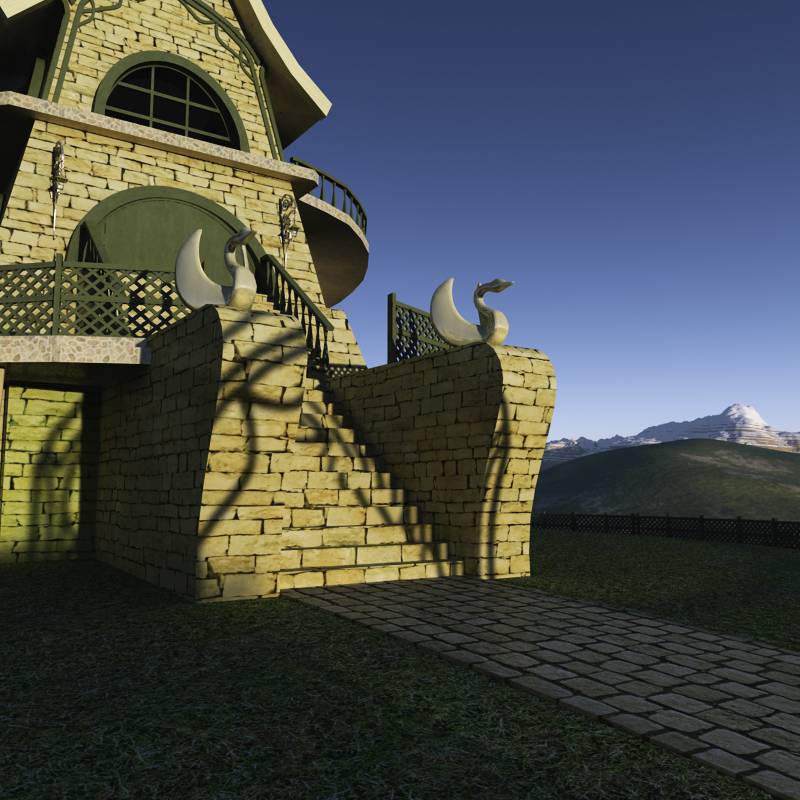 meshbox's tweet image. First Look: Elven Stable #3Dmodel using our R3 specs. 4 of 9 with base elves material set including #normalmaps from @meshbox - #rpgart