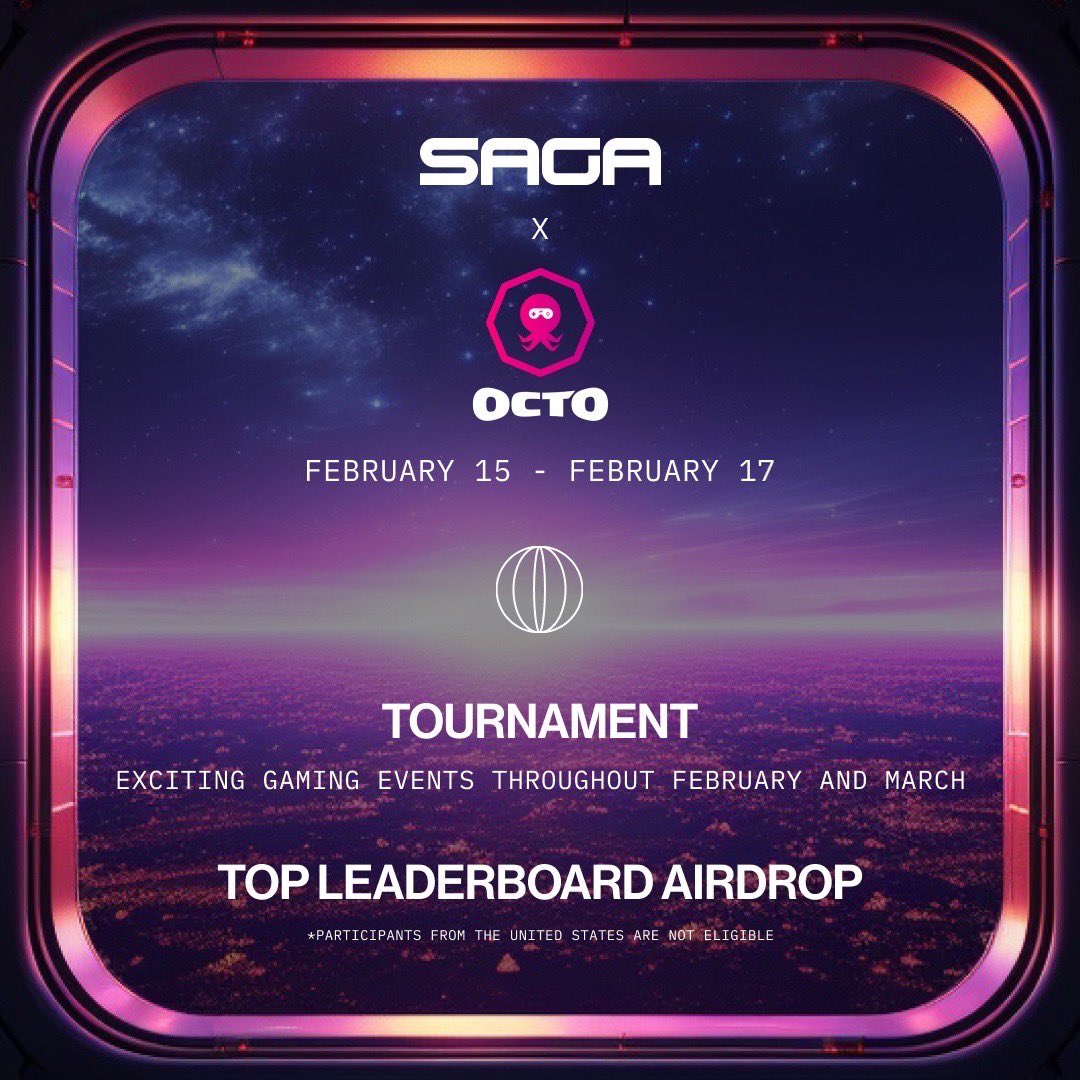 Saga โ (@sagaxyz__) on Twitter photo ๐ฑ๐ Get ready, gamers! Saga is teaming up with <a href="/Octo8gaming/">Octo Gaming</a> for an epic month of tournaments, kicking off this week! ๐
๐
Dates:
The first tournament takes place this Thursday, Feb 15th to Saturday, Feb 17th. Mark your calendars!
๐ฎ Game:
War of Meme Coins ๐ช๐ถ
๐น๏ธ How to ๐ฑ๐ Get ready, gamers! Saga is teaming up with <a href="/Octo8gaming/">Octo Gaming</a> for an epic month of tournaments, kicking off this week! ๐
๐
Dates:
The first tournament takes place this Thursday, Feb 15th to Saturday, Feb 17th. Mark your calendars!
๐ฎ Game:
War of Meme Coins ๐ช๐ถ
๐น๏ธ How to