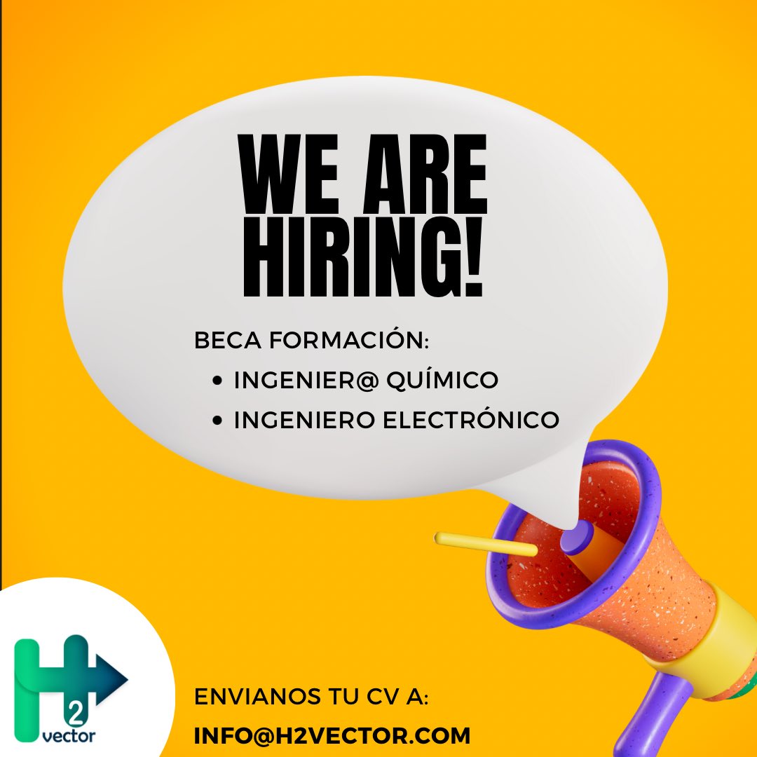 🔔¿Has estudiado Ingeniería Química o Ingeniería Electrónica en @uniovi_info y estás buscando tu primera experiencia laboral? 🎶¡Únete a nuestro equipo! Envíanos tu CV o ponte en contacto con nosotros a través de mensaje privado. #hidrógenoverde #innovación