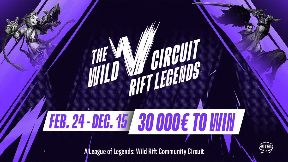 The Wild Circuit: #RiftLegends returns with a bang ! Brace yourself for a new format and epic #WildRift challenges🔥 📅Feb. 24 - Dec. 15 💸30,000€ to Win ❤️Supported by @riotgames 👇Learn more in the comments