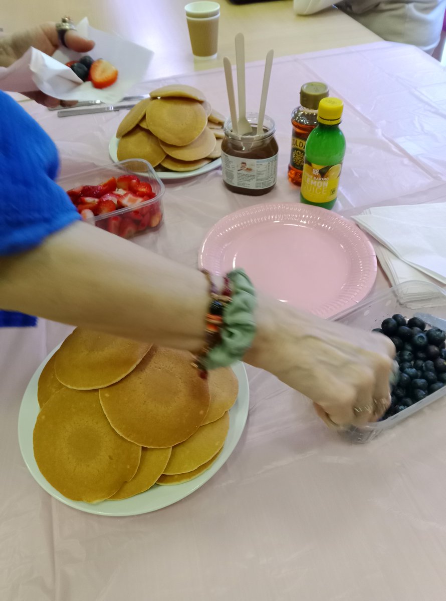 Norbury ward have been enjoying pancakes yesterday