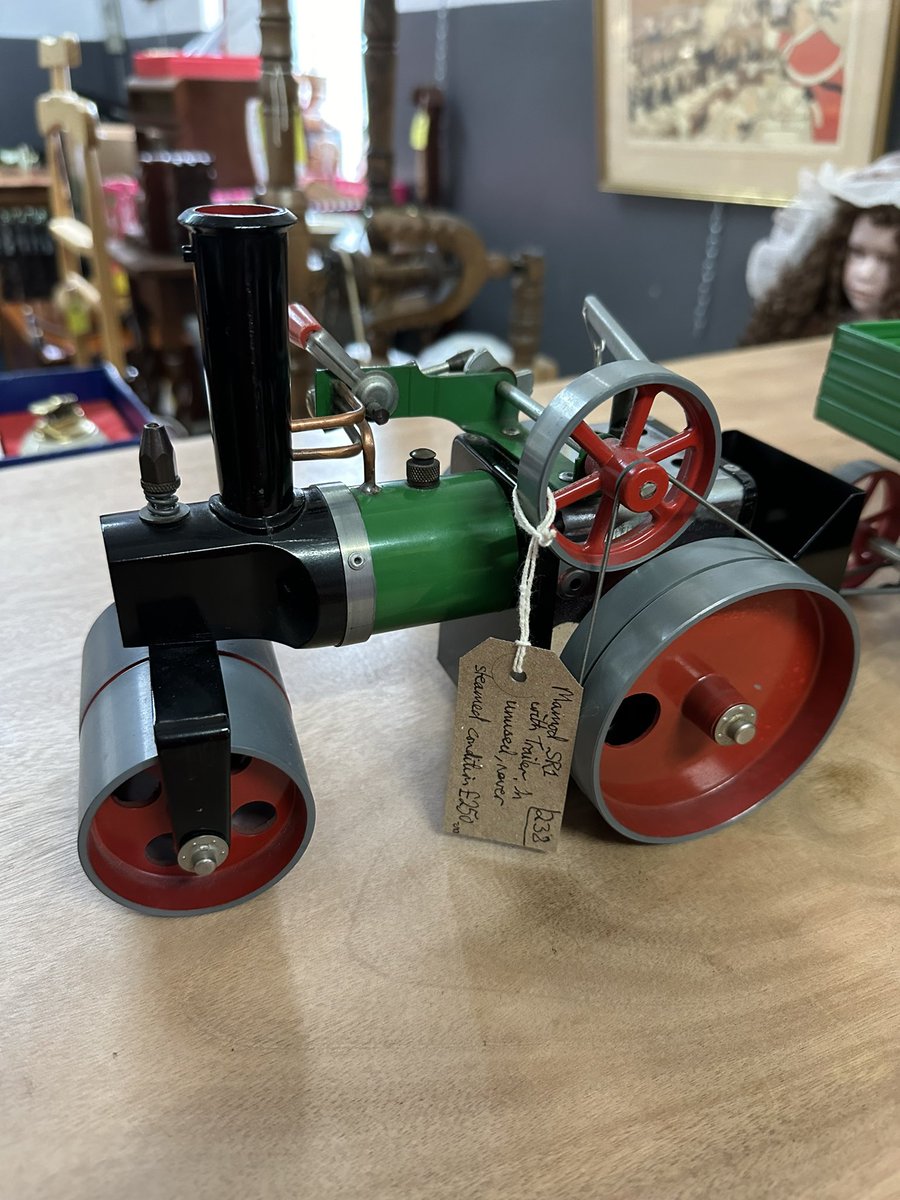 astraantiques's tweet image. Mamod ST1 with trailer in unused condition. #steamengine #toysteamengine #mamod #mamodst1 #astraantiquescentre #hemswell #lincolnshire