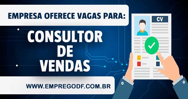 empregodf's tweet image. EMPREGO PARA CONSULTOR DE VENDAS

Salário: R$ 1.412,00 + comissão + Bônus por valor vendido
 
 Benefícios: VT R$ 11,00 +VR R$ 21,60 ao dia e Day off aniversário.

Interessados enviar currículos para

empregodf.com.br/2024/02/empreg…
#empregoDF #empregos #blogdoempregodf #trabalho
