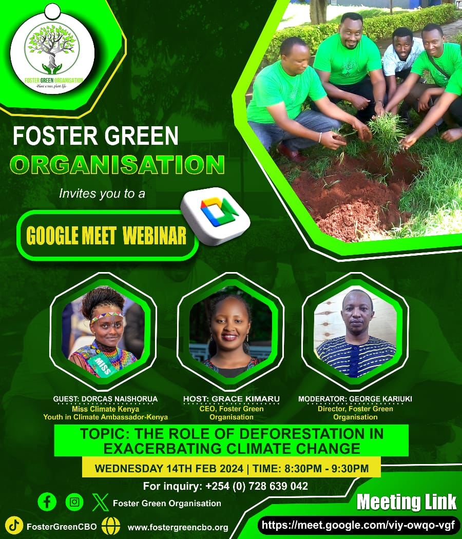 ClimateKenya23's tweet photo. Join Miss Climate Kenya in a vital conversation about the role of deforestation in worsening climate change. π³ Join the movement for a greener, healthier planet. π°πͺ #MissClimateKenya #DeforestationDialogue #climateactiontogether https://t.co/WrnTMp4Yvf https://t.co/K6O4Lvpku3