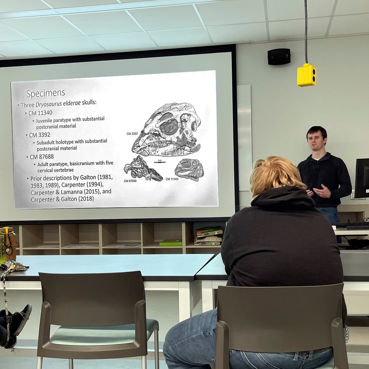 WitmerLab (@witmerlab) on Twitter photo Master's student <a href="/DanielDunfee/">Daniel Dunfee</a> did a great job today with his proposal defense for his project on skull ontogeny in the small Morrison Fm. ornithopod dinosaur Dryosaurus from <a href="/DinosaurNPS/">Dinosaur Nat'l Mon't</a>! Master's student <a href="/DanielDunfee/">Daniel Dunfee</a> did a great job today with his proposal defense for his project on skull ontogeny in the small Morrison Fm. ornithopod dinosaur Dryosaurus from <a href="/DinosaurNPS/">Dinosaur Nat'l Mon't</a>!