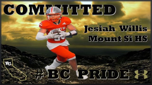 Jesiah Willis (@willisjesiah) on Twitter photo 100% Committed! Thank you <a href="/DBCoachNoxBC/">Coach Nox</a> and <a href="/Coach_Snelling/">Coach Snelling</a> for believing in me and giving me the opportunity to play at the next level. Let’s work! #BCPride
<a href="/BrandonHuffman/">Brandon Huffman</a> <a href="/Micah_Chen/">Micah Chen</a> <a href="/adamgorney/">Adam Gorney</a> <a href="/ChadSimmons_/">ChadSimmons</a> <a href="/SBLiveWA/">Washington High School On SI</a> <a href="/PrepRedzoneWA/">Prep Redzone Washington</a> <a href="/RecruitWildcats/">Mount Si High School Football Recruiting</a> 100% Committed! Thank you <a href="/DBCoachNoxBC/">Coach Nox</a> and <a href="/Coach_Snelling/">Coach Snelling</a> for believing in me and giving me the opportunity to play at the next level. Let’s work! #BCPride
<a href="/BrandonHuffman/">Brandon Huffman</a> <a href="/Micah_Chen/">Micah Chen</a> <a href="/adamgorney/">Adam Gorney</a> <a href="/ChadSimmons_/">ChadSimmons</a> <a href="/SBLiveWA/">Washington High School On SI</a> <a href="/PrepRedzoneWA/">Prep Redzone Washington</a> <a href="/RecruitWildcats/">Mount Si High School Football Recruiting</a>