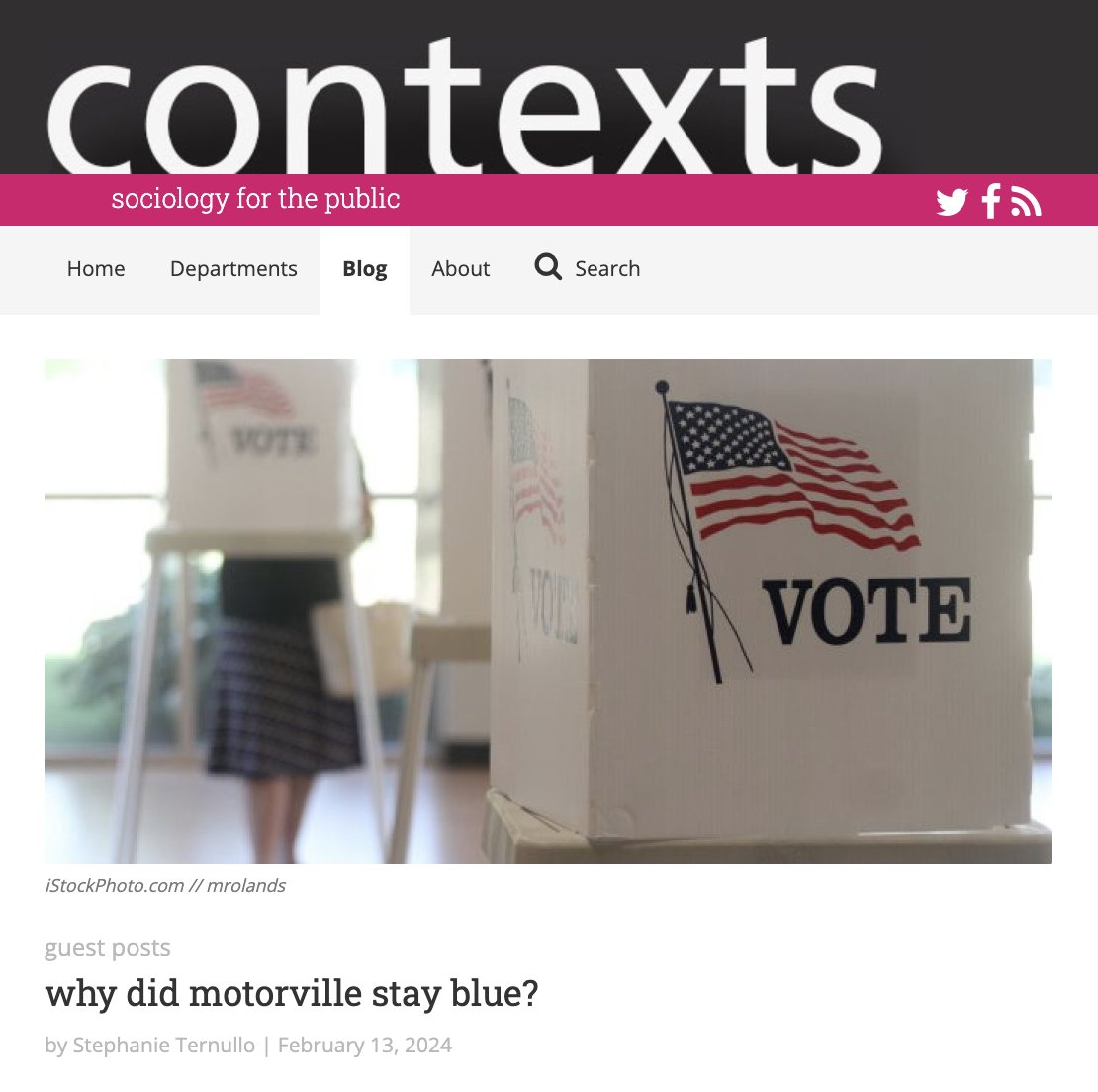 'Only 4% of the White, working-class counties that formed part of the New Deal Democratic coalition still vote Democratic today. Motorville is one of them.' Read @StephanieTern's latest for @contextsmag! ➡️ contexts.org/blog/motorvill… @ASApoliticalsoc @Harvard @princetonu