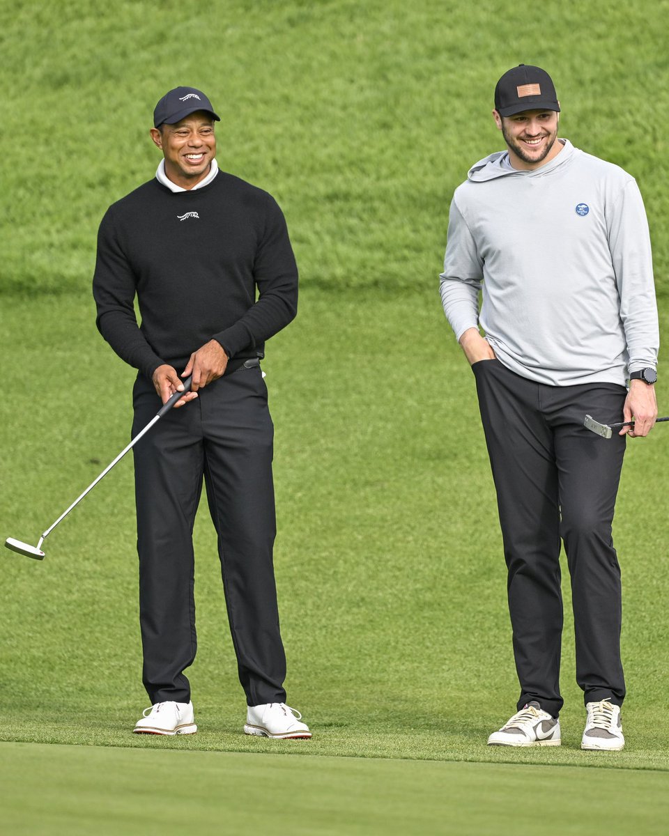 Tiger Woods. Josh Allen. What a duo.