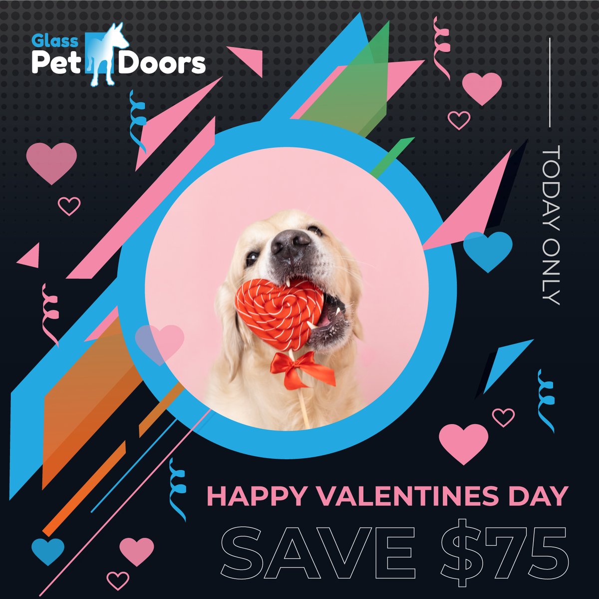 Valentine's Day special alert! Get $75 off our in-glass dog doors today only. Give your pup the freedom they deserve in style. Don't miss out! 🐾💕#ValentinesDaySpecial #DogDoors #PetFreedom #FurryFriends #PetLove #SpecialOffer #PetFriendlyHome #ValentinesDaySale #DogLovers