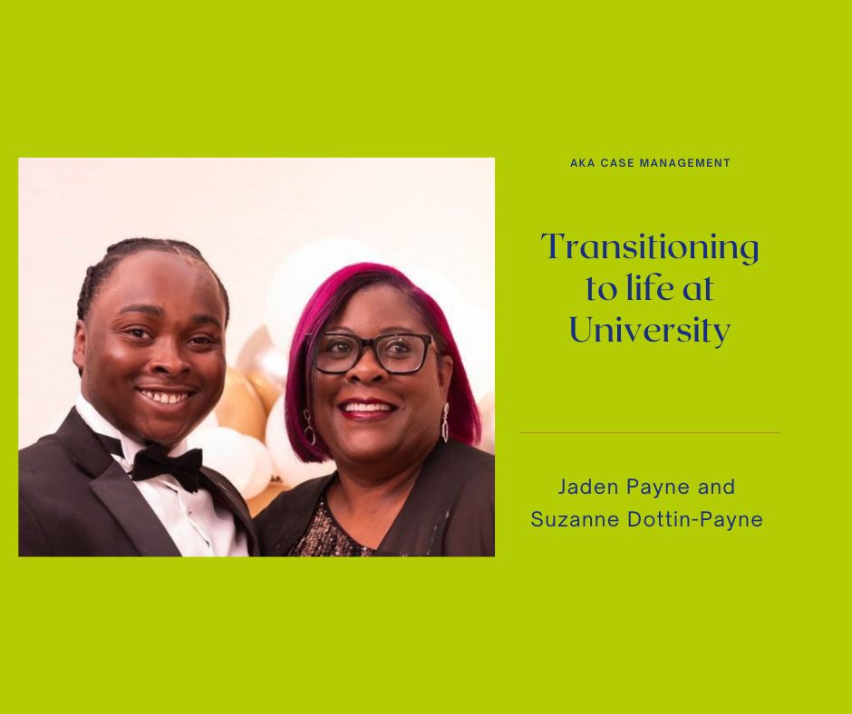 AKA_CM's tweet photo. Read our latest article  - Transitioning to life at University.  Our client, Jaden Payne, and his mother, Suzanne Dottin-Payne, were asked at the @BABICMorg Conference.  They were supported by our Case Manager, Catherine Watkins. https://t.co/StSwnqCQXq https://t.co/5CCQqrhNzA