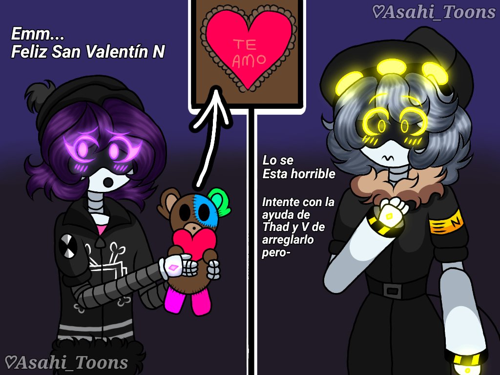 AsahiToons's tweet photo. 💌|| Valentine's Day Gift Parte 1 ||💌

Would a boy like you ❤
Like you a boy like me 💛
Could you like someone, like someone me 💕
Would a boy like you 💛
Like a girl like me 💜

Feliz San Valentín a todos 💘

#MurderDrones #CoMPaS #NxUzi #NUzi #Mikius #Mikeus https://t.co/WtVrzm7IwU