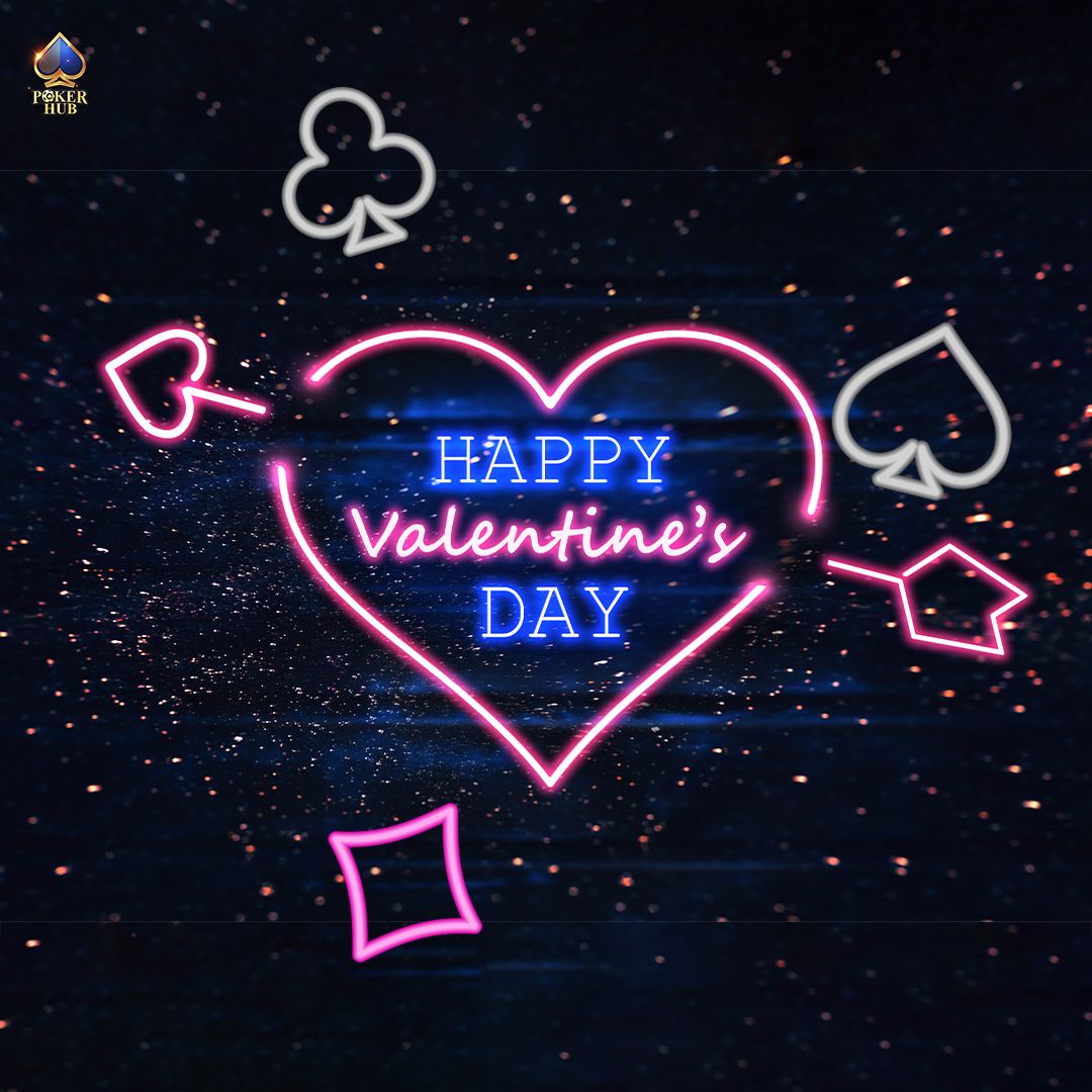 Love is in the air &amp; and at the tables! Try your luck with PokerHub today! 💕🥰 ❤
Make bets, win big and go all in with our app! Available on iOS and android in the app/play store 
#onlinepoker #pokerapp #pokergame #pokerplayer #pokertournament #pokeronline #poker #pokernight