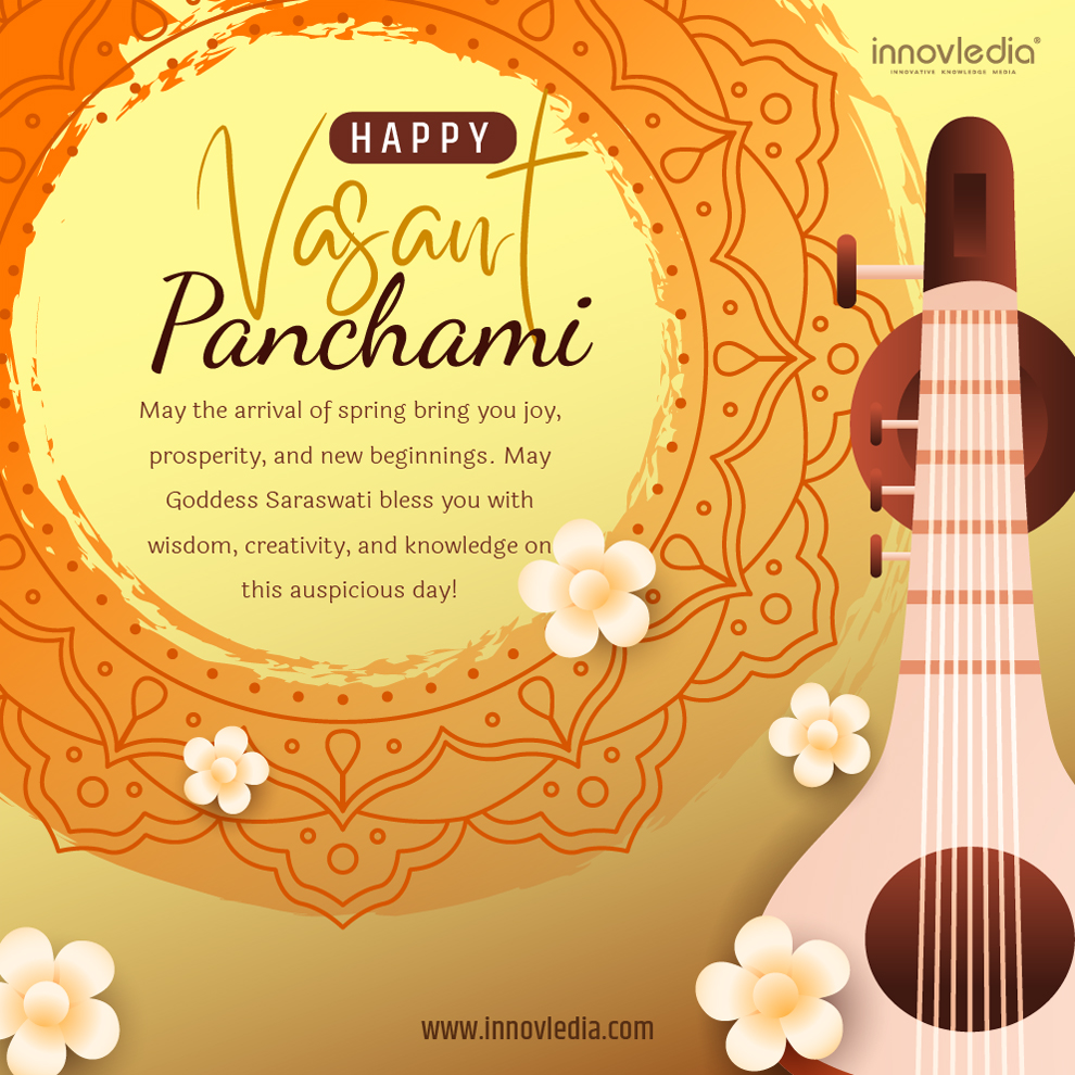 innovledia's tweet photo. May the arrival of spring bring you joy, prosperity, and new beginnings. May Goddess Saraswati bless you with wisdom, creativity, and knowledge on this auspicious day! Happy Vasant Panchami! 😇 https://t.co/kE3o4EgTuB