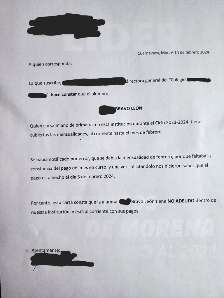 Ulises_Bravo's tweet photo. @DianaLuzVa @UlisesBravoM Señora yo nunca he dejado de cumplir con mis responsabilidades fue un "error" de la escuela, si es usted quien administra la página de deudores alimentarios le dejé un mensaje que ojalá pueda leer y contestar para darme la oportunidad de defenderme. Buena tarde! https://t.co/aDaFqOT02X