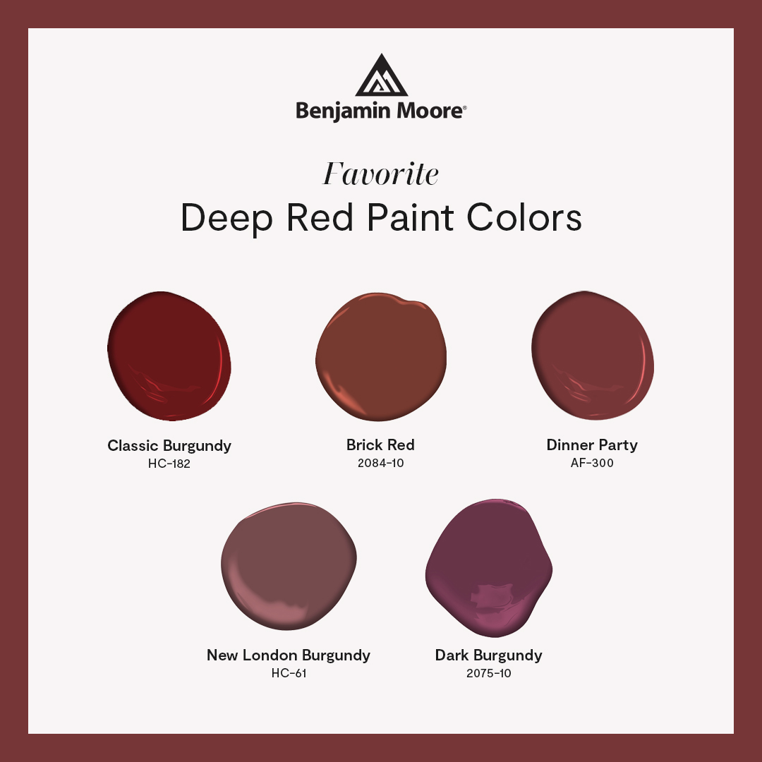 Discover your perfect deep red paint color from Benjamin Moore at our local store or order a sample online at JCLICHT.COM. Create a romantic atmosphere for Valentine's Day and beyond. Happy Valentine's Day! #BenjaminMoore #ValentinesDay