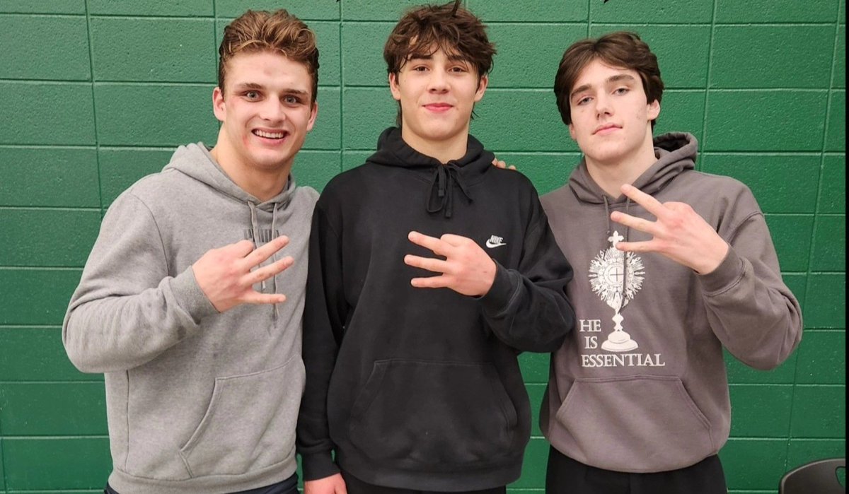 Congratulations to Fenwick wrestlers Luke D’Alise '24, Jack Paris '25 and Patrick Gilboy '25 on qualifying for state! The group will travel to Champaign this week to compete in the state final tournament. #FenwickFriars