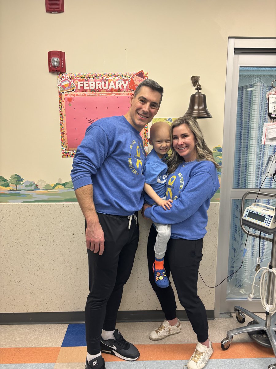 When a patient completes chemotherapy, they can ring the bell to mark the occasion. Today we're celebrating with these three patients who just got to ring the bell. Congratulations! 🔔 🔔 🔔