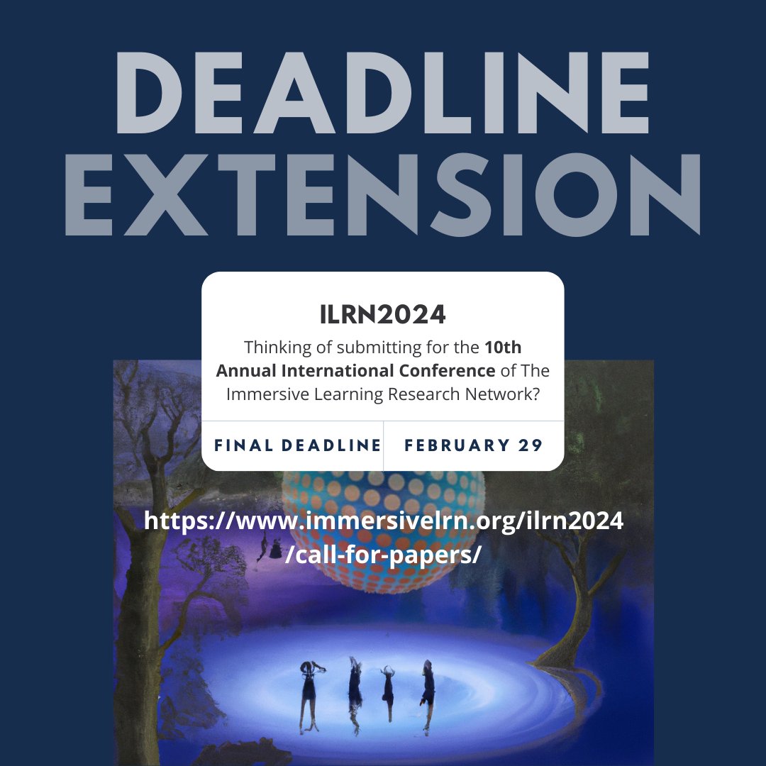 Take a Leap! Come and join our network for our 10th annual international conference online and in Scotland this June! Our Final / Only deadline extension! >>>> February 29 immersivelrn.org/ilrn2024/call-…