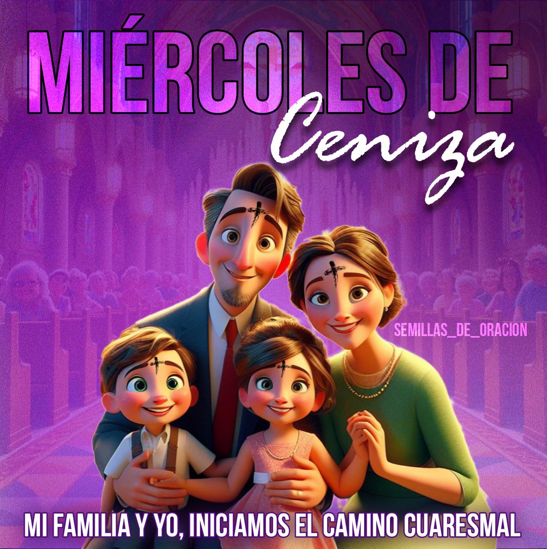 Una familia que tiene su corazón en Dios... Es luz para la sociedad. 

La ceniza es signo de amor!

#semillasdeoracion #miercolesdeceniza #cuaresma #Ayuno #oracion #limosna #penitencia #semanasanta