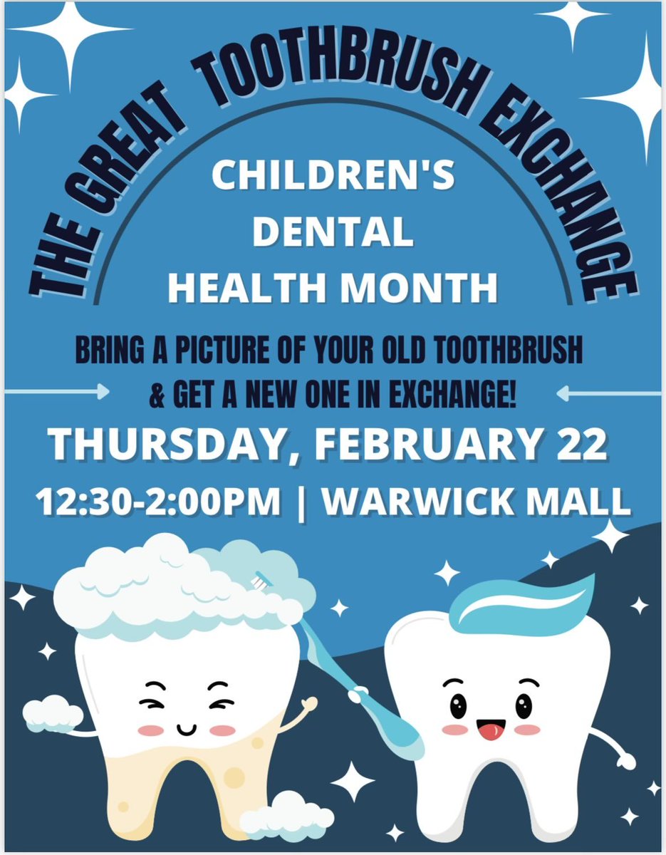 February is Children’s Dental Health Month! There's an event happening on 2/22 to celebrate 🥳

And find info about how create healthy smiles for a lifetime at teethfirstri.org