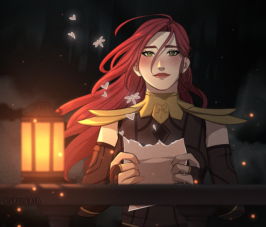 kurizeria's tweet photo. Little thing for valentine's ๐
I thought a special letter that turns to paper dragonflies that fly off to the receiver would be a cute concept :>
#thedragonprince #tdpart #fareeda https://t.co/BDIvF9xNYR