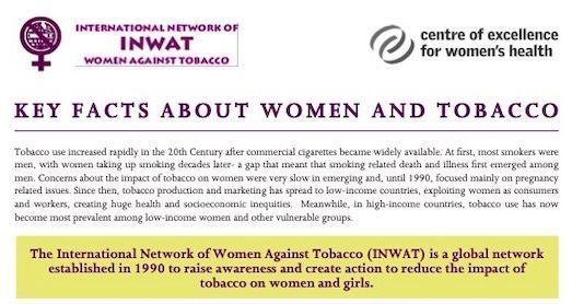 Hear from our Senior Investigator, Dr. @lorrainegreaves, on how tobacco & nicotine have unique impacts on women: bit.ly/47ZTRtG For more information on women & tobacco, check out this new fact sheet created with #INWAT: bit.ly/3UqvXo9