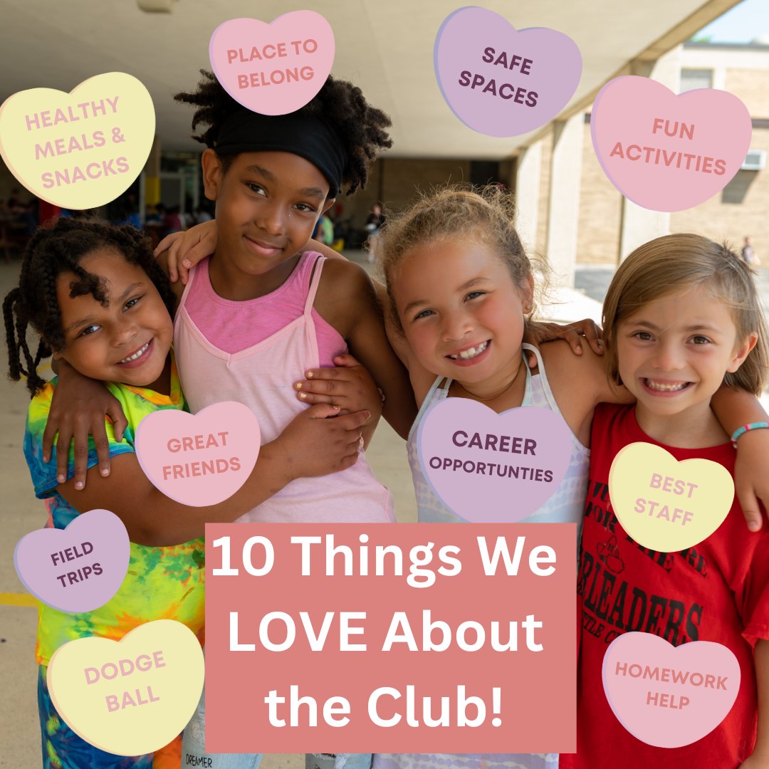 On this day of LOVE, we're sharing the 10 things we LOVE most about BGCCO! Thank you to our many Club friends who help make all that we LOVE possible! Happiest Valentine's Day! 💙
#love #thingswelove #lovetheclub