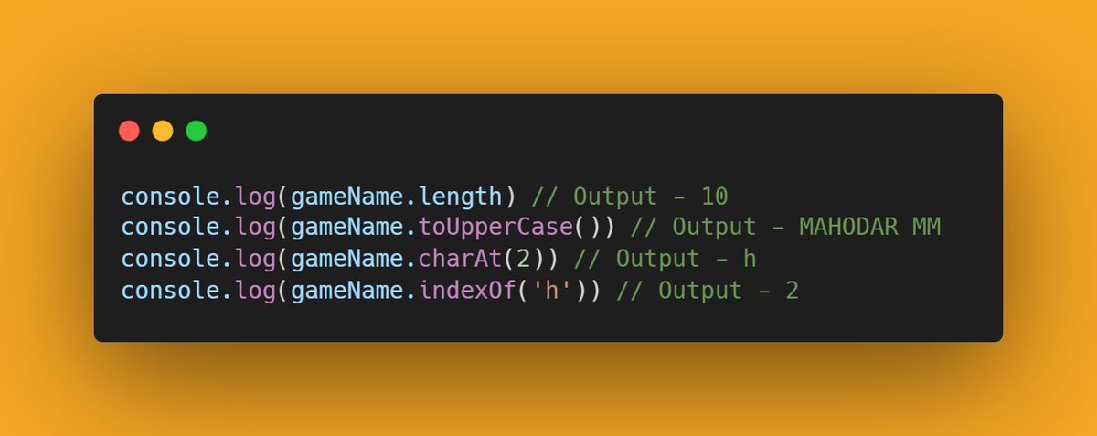 MahodarM's tweet image. 📏 Lengths and Prototypes: Explore the universe of string properties and methods, where length and prototypes play a crucial role in the magical realm of JavaScript. 🌌✨
#StringLength #StringMethods #JSWizardry