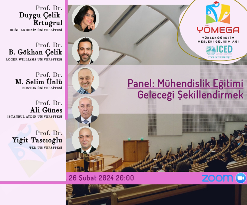 Sayın Hocalarım ve YÖMEGA Grubu üyeleri hazırmısınız...
YÖMEGA 2024 Bahar dönemi etkinliklerine günümüzde giderek önem kazanan "Mühendislik Eğitimi: Geleceği Şekillendirmek" konulu bir panel ile başlayacağız.
Bekliyoruz...