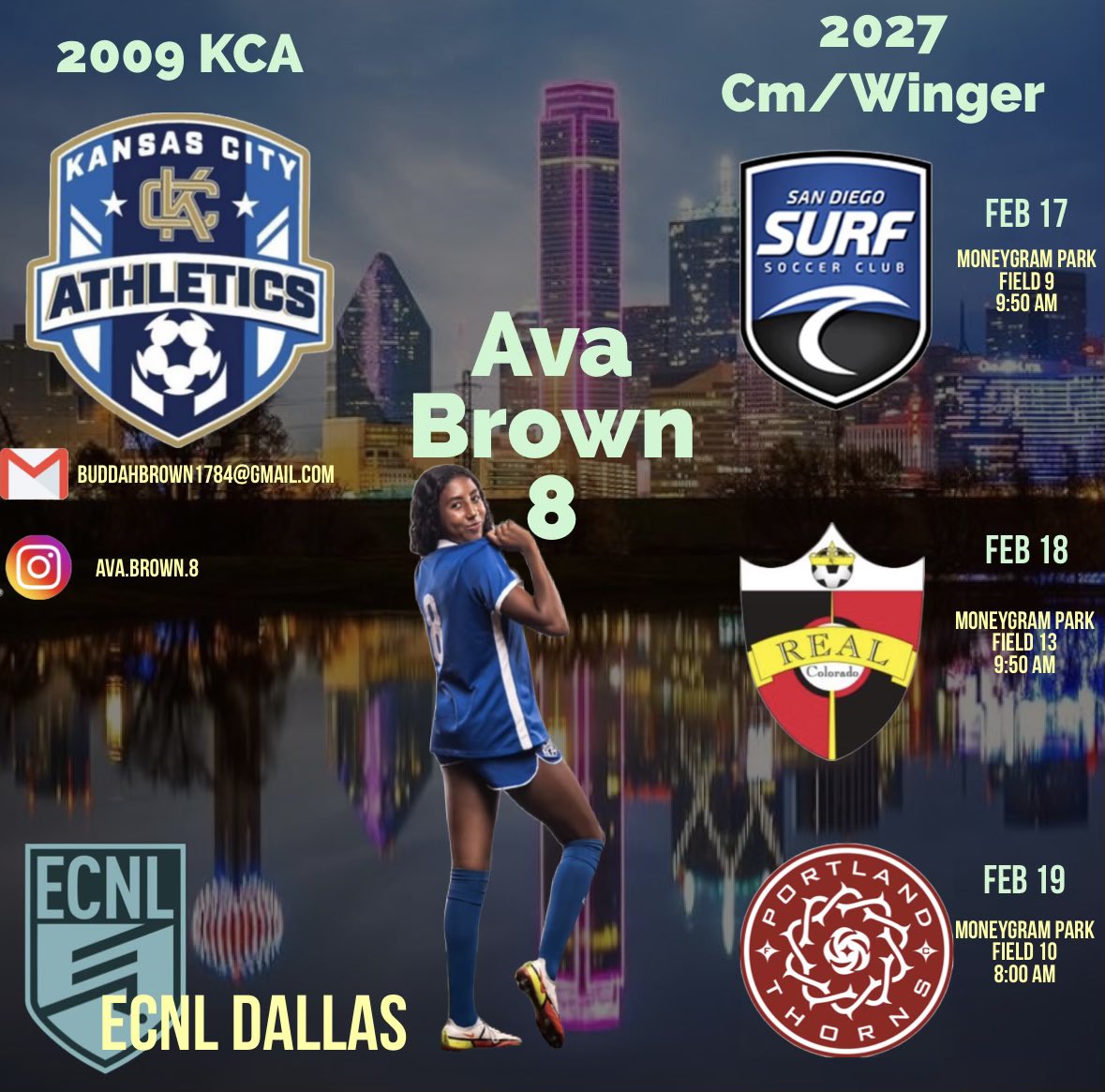 Ready for the @ECNLgirls Dallas Showcase this weekend!!

@ImYouthSoccer @SoccerMomInt @NCAASoccer @NcsaSoccer @PrepSoccer @KStateSOC @UCLAWSoccer @TexasSoccer @TopDrawerSoccer @StanfordWSoccer @BaylorFutbol @OregonSoccer @GatorsSoccer @CanesFutbol @MarcusKelcher