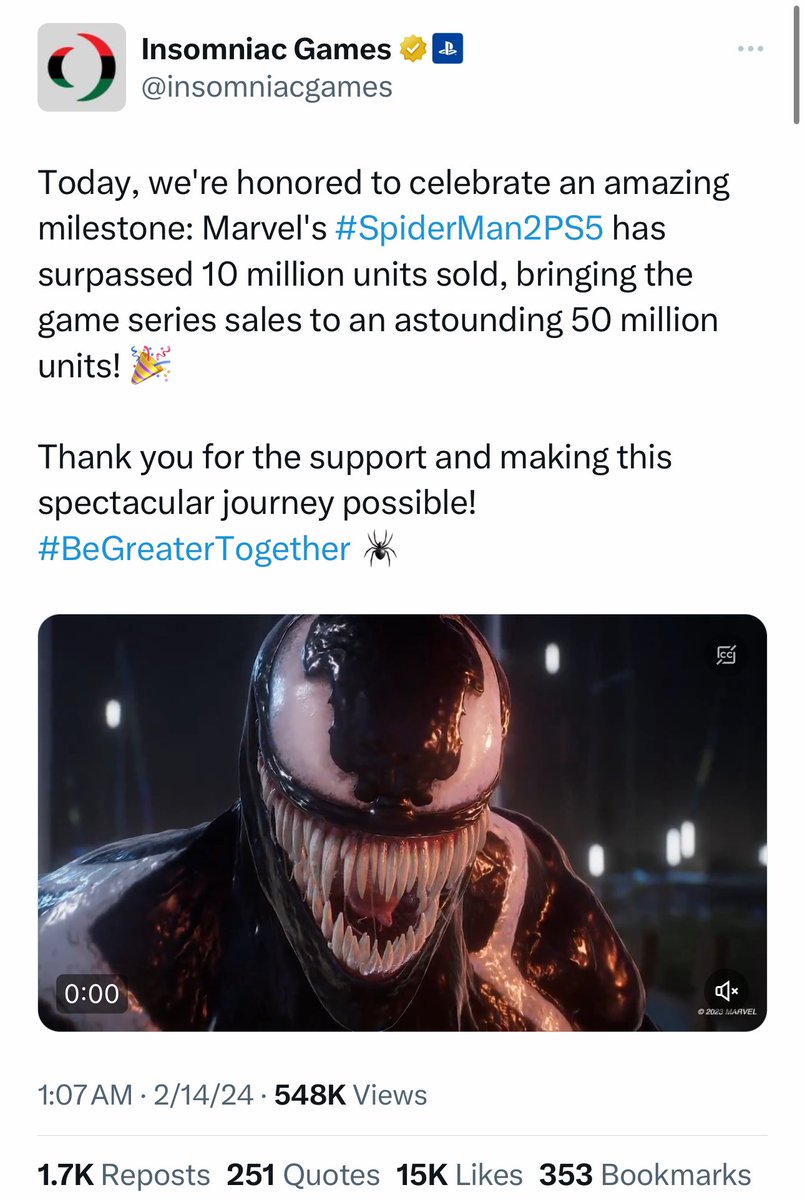 JayDubcity16's tweet photo. Over 50 Million copies of Spiderman have been sold to date! Not too shabby for just 3 games. https://t.co/WU8Lqkv7tN