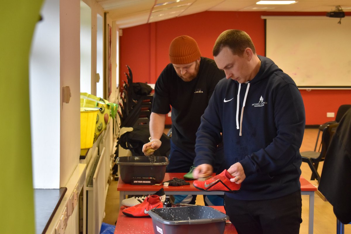 As part of our collaboration with @endclothing a team of staff volunteers headed down to @MFCFoundation to help sort & clean hundreds of boots that had been donated by fans at various match day collections. ⚽️👟These boots will be given out and put to good use in coming months.⭐️