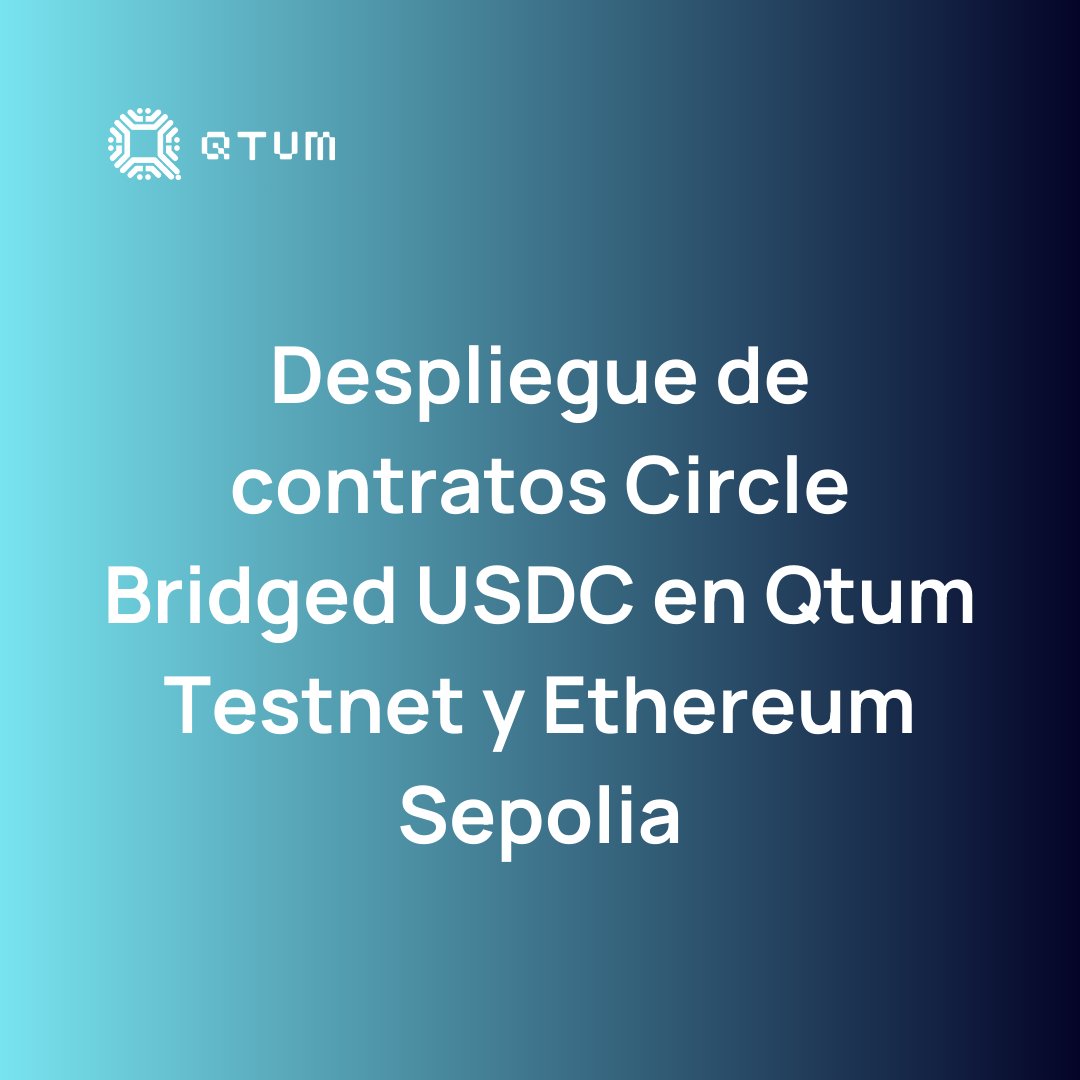 QtumEspanol's tweet image. 1️⃣ Wrapped #USDC llegará a #Qtum a través de un nuevo conjunto de contratos.

#Qtum2024Roadmap