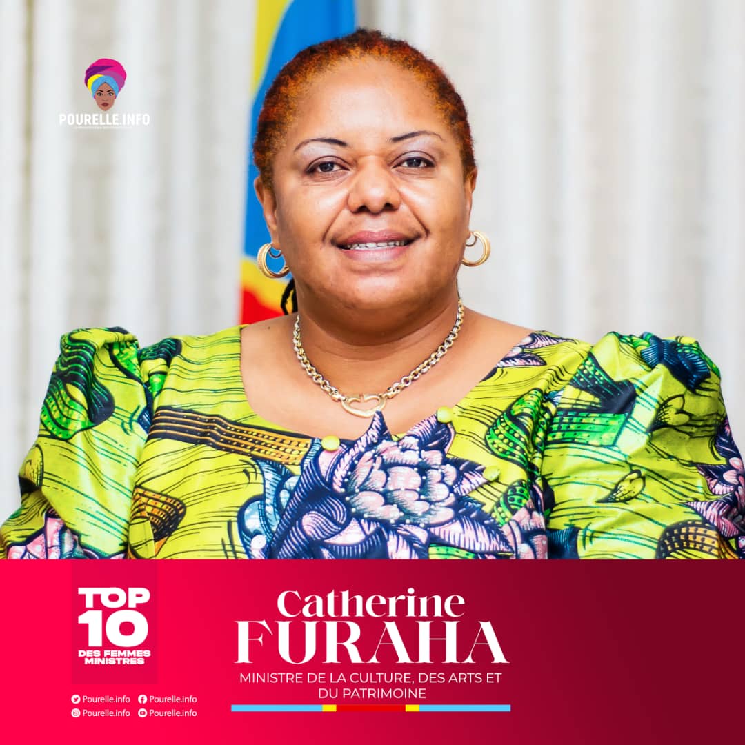 Top 10 des Femmes Ministres Sama II : Catherine Furaha, déterminée à redorer l'image de la Culture Congolaise 
<a href="/PrimatureRDC/">Primature de la République Démocratique du Congo</a> <a href="/Pourelleinfo1/">POURELLE.INFO</a> <a href="/FurahaMe/">Me Cathy Furaha</a>
<a href="/forumpourelles/">Forum Pour Elles</a> @maguy_mbuku <a href="/RienSlesFemmes/">Rien sans les Femmes</a> <a href="/mingefae/">Ministère du Genre, Famille et Enfant</a> <a href="/AWLN_RDC/">AWLN_RDC</a>