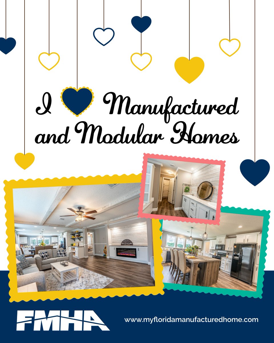 I ❤️ Manufactured and Modular Homes

Tell us what YOU love about them in the comments! 
myfloridamanufacturedhome.com