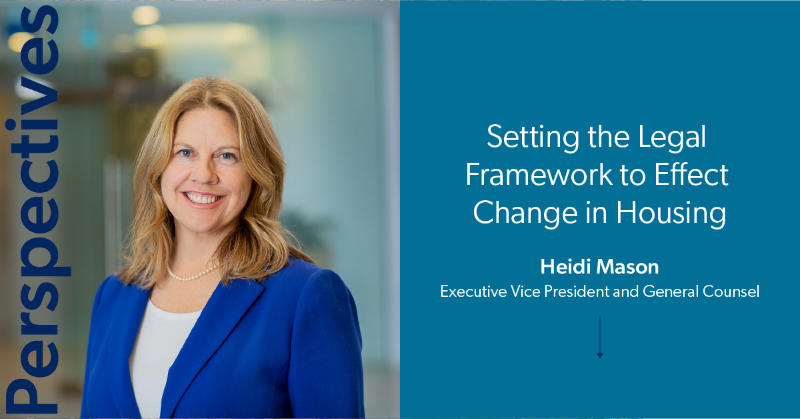 FreddieMac's tweet photo. A common misconception about legal teams is that they stand in the way of innovation or change. Heidi Mason is here to debunk that — explore how her team is removing barriers and anticipating problems so that we can continue to #MakeHomePossible in a safe and sustainable manner.