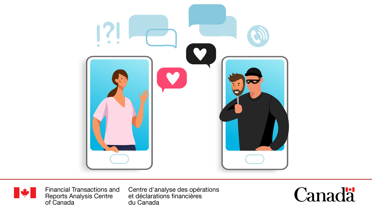 FINTRAC_Canada's tweet photo. 💟This #ValentinesDay, know the signs of #RomanceFraud. FINTRAC’s #OperationalAlert has #MoneyLaundering indicators of transactions possibly linked to romance scams. #ProjectChameleon https://t.co/HV9sNHjcNP https://t.co/fsgiFTjkPe