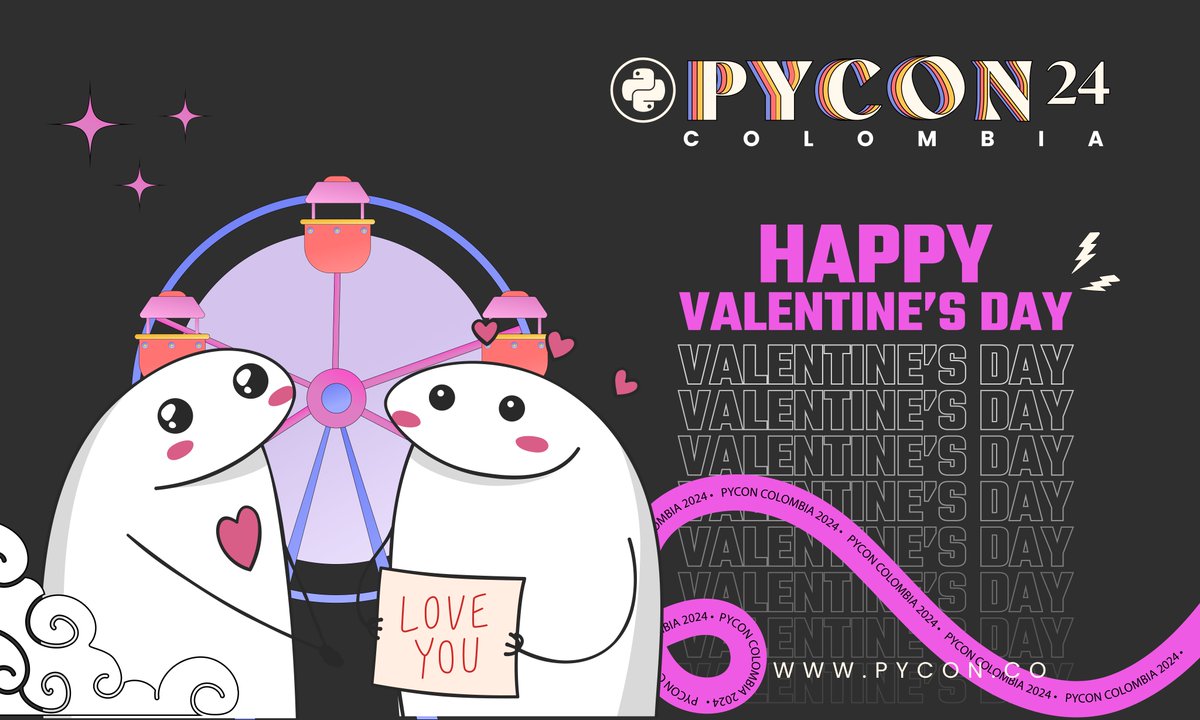 Happy Valentine’s Day Wish you PyCon Colombia!!! 😍😍

We hope you share this date with the people you love the most. ❤️❤️

#Pycon #Python #Love #Date #Tech #Valentine’sDay #Gift #PyConColombia