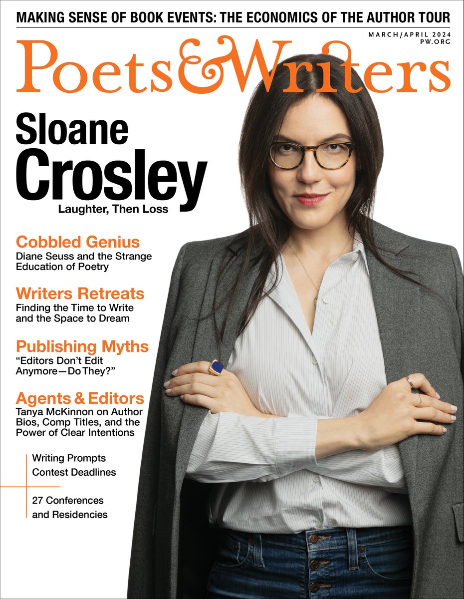 poetswritersinc's tweet image. Our new issue is here! Check out our profiles of Sloane Crosley (@askanyone), Diane Seuss (@dlseuss), and @TanyaMcKinnon1, and read about author tours, book sanctuaries, and collaborative novels! at.pw.org/MarApr2024