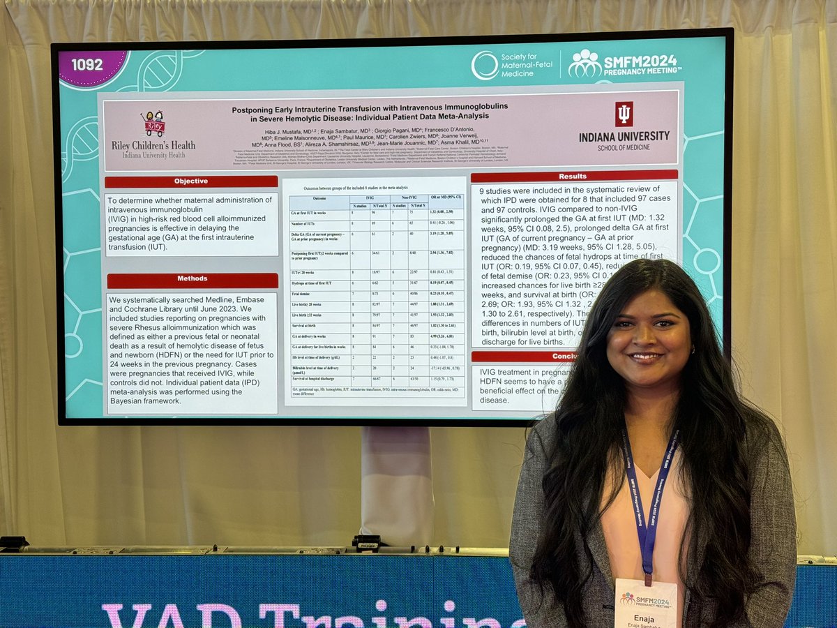 So proud of my co-fellow @ESambatur for rocking her poster presentation 🌟 Way to represent our team and contribute to maternal-fetal medicine! #SMFM2024 @MySMFM