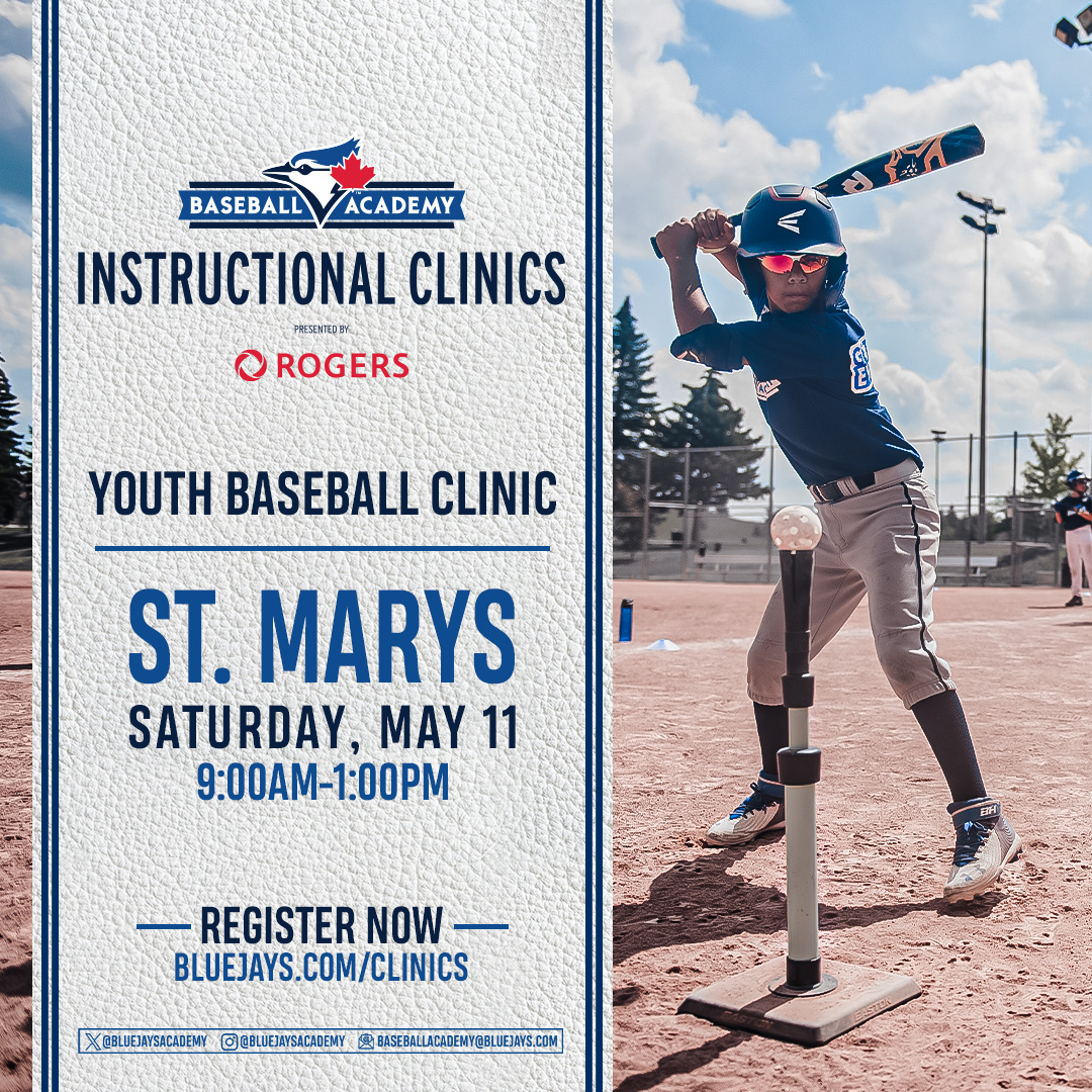 The Blue Jays Baseball Academy is coming to the Canadian Baseball Hall of Fame and Museum in @townofstmarys on Saturday, May 11, and registration is now OPEN! @BlueJaysAcademy baseballhalloffame.ca/the-toronto-bl…