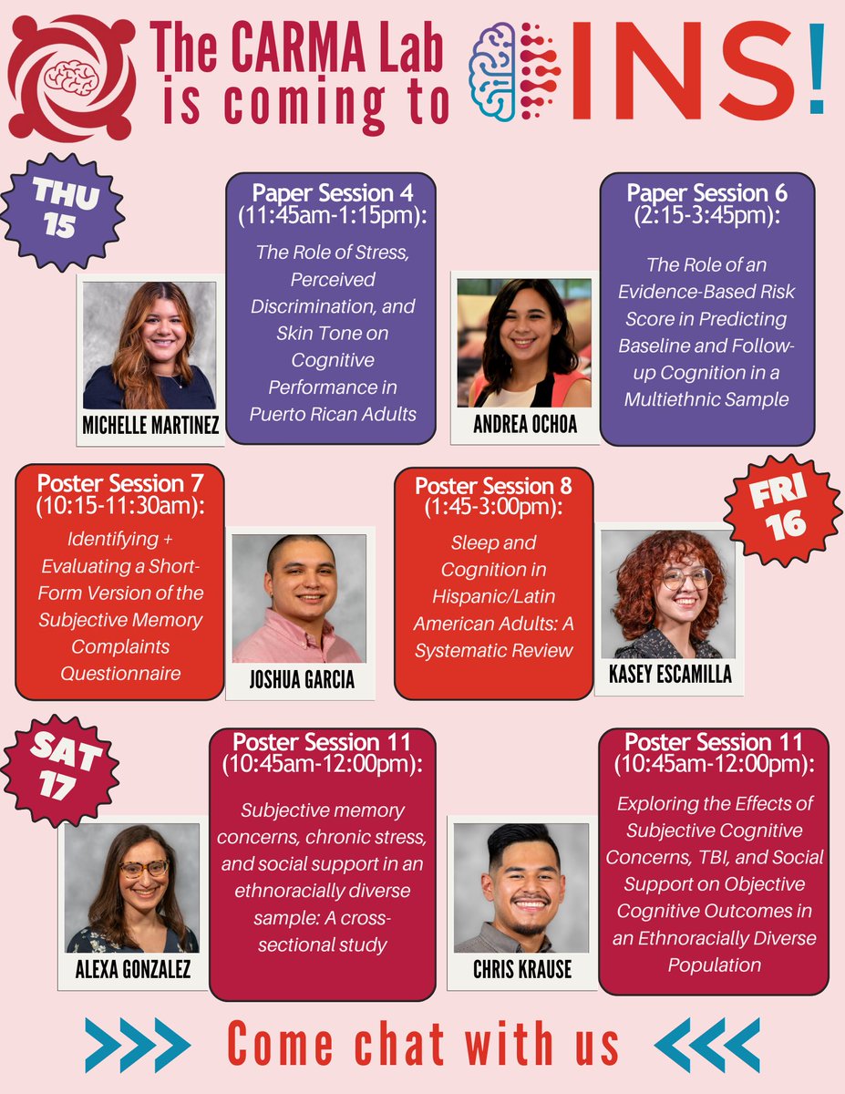 It’s Day 1 of the Annual Meeting of the International Neuropsychological Society (INS) in NYC and CARMA is here! Be sure to check out the presentations by our team members.