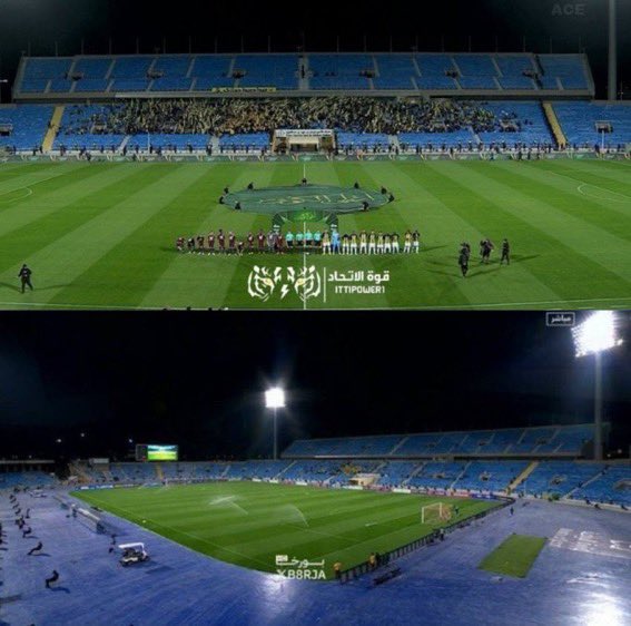 Cristiano Ronaldo is playing and look at the attendance at the stadium😂😂😂😂 Where is the influence ?