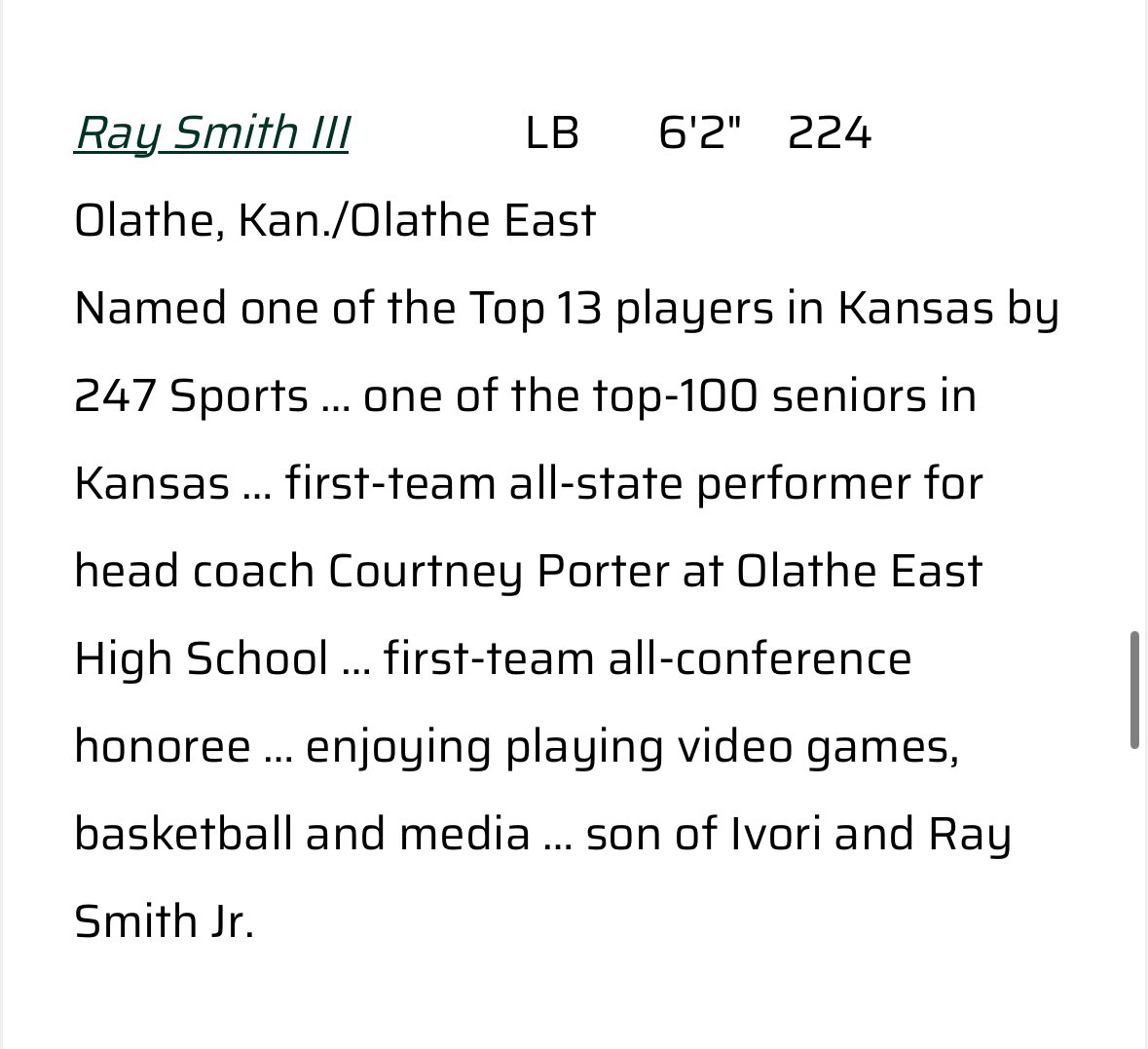bigplayrayjay44's tweet image. Thank you @NWBearcat_FB for the article!!! Can&apos;t wait to get to work 💚🤍 @CoachWrightD @CoachBostNW @CoachTSturdy