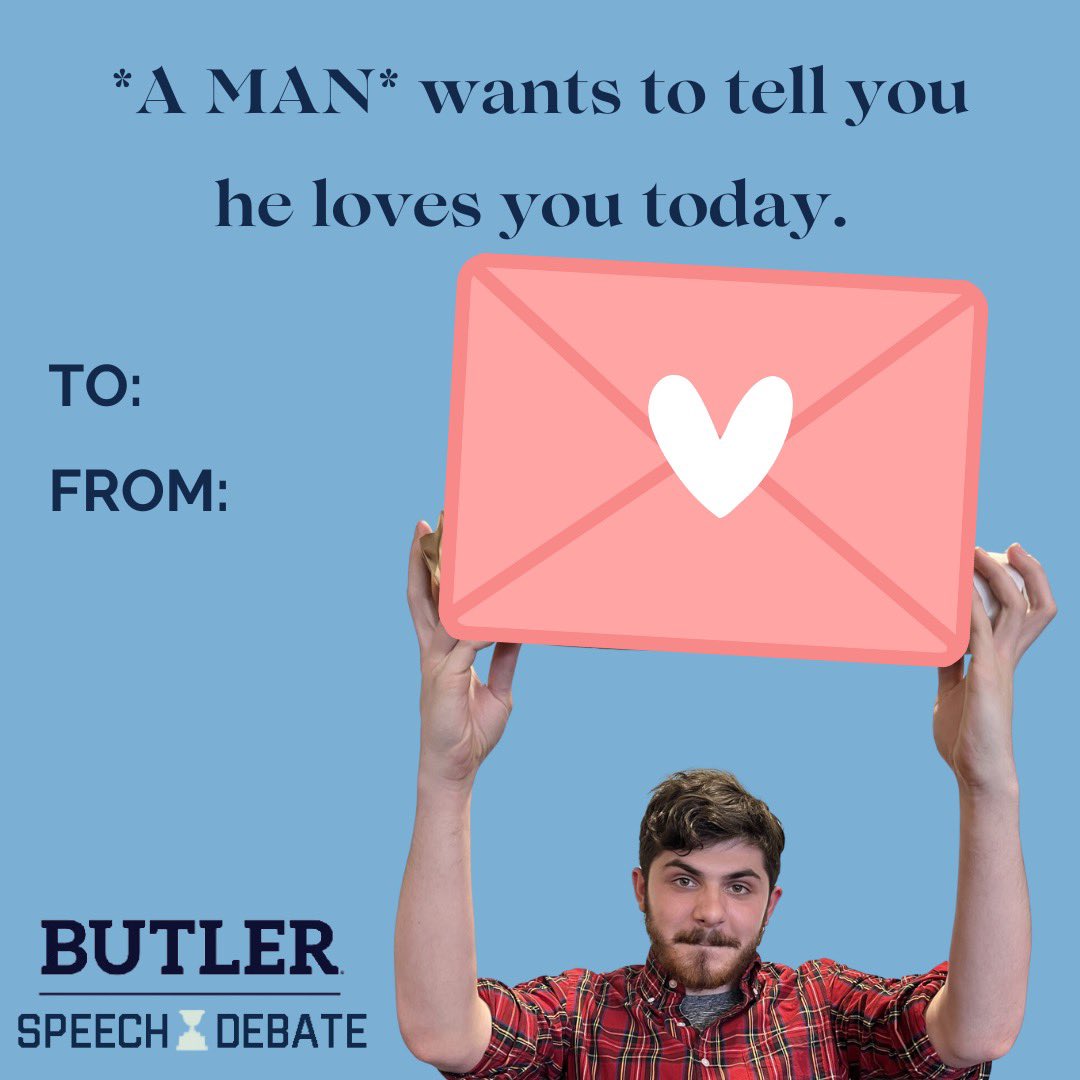 DAWGSspeak's tweet photo. Happy Valentines Day! Enjoy our Butler University Speech and Debate themed cards! https://t.co/2zYDCgihK4