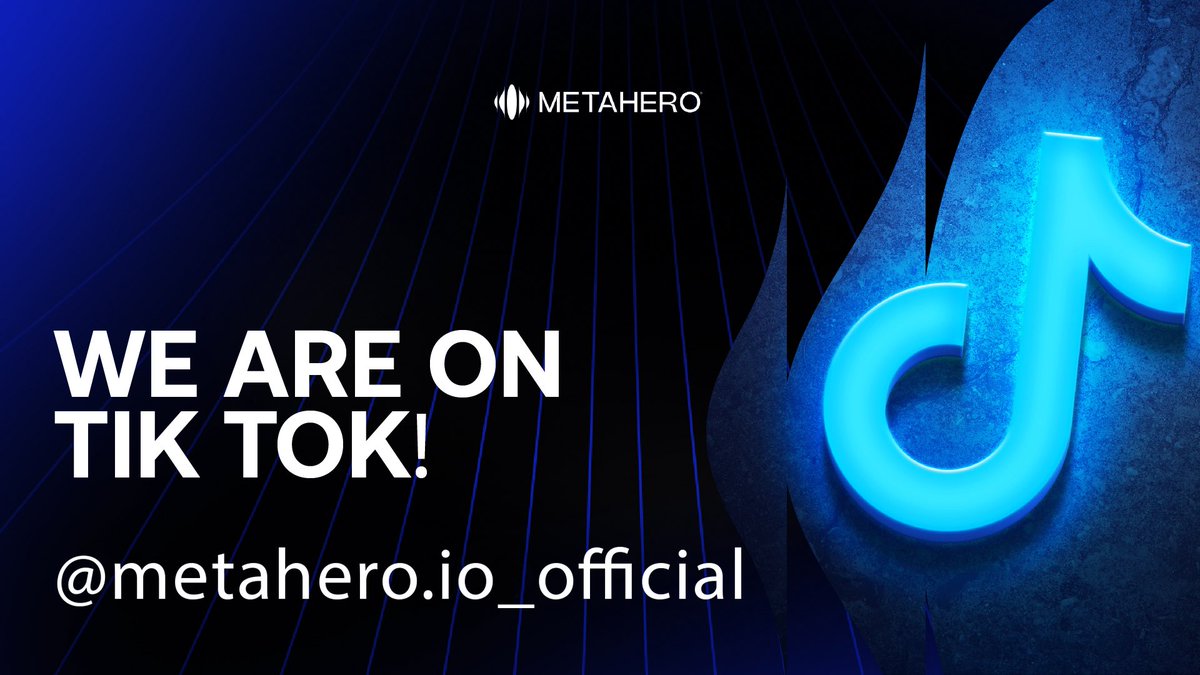 We're launching on TikTok! 📱 Make sure to follow our profile- metahero.io_official We’ll be revisiting content there this month as we introduce Metahero to TikTok's young fashion & gaming-hungry user base! Head there now & support our first video! ➡️…