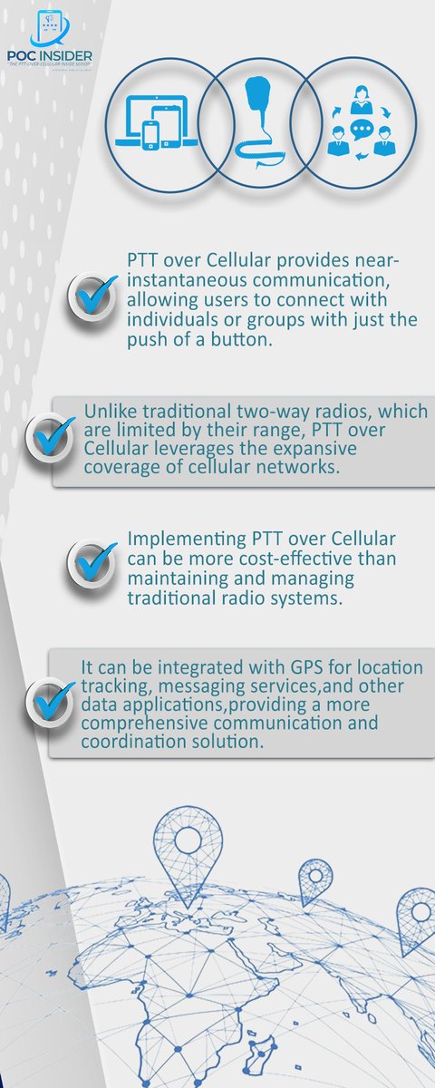 poc_insider's tweet photo. PTT over Cellular offers a modern and efficient alternative to traditional two-way radio systems, combining the benefits of instant communication, wide coverage, cost-effectiveness, scalability, and integration with other technologies. #PTToverCellular #PTT #BusinessCommunication https://t.co/zO2csXHuJW